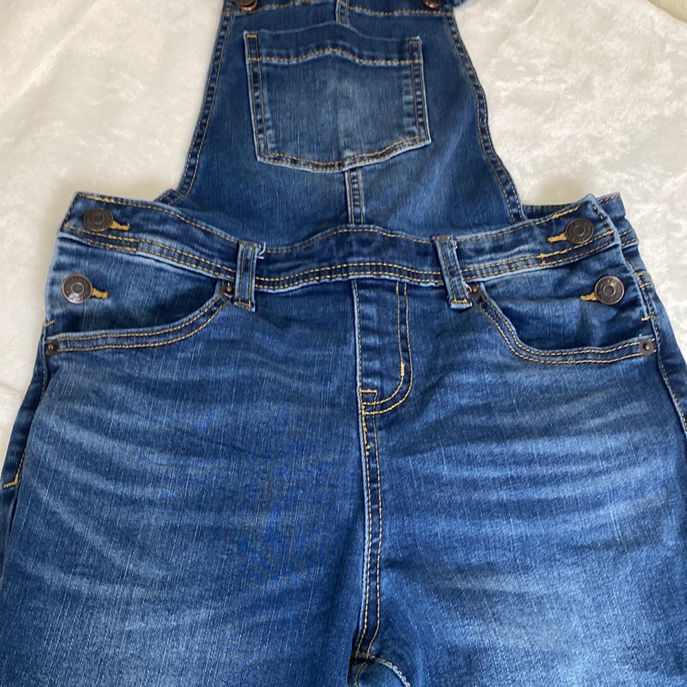 Cat & Jack Girl’s Blue Denim Overalls Size 10/12 - Picture 14 of 15